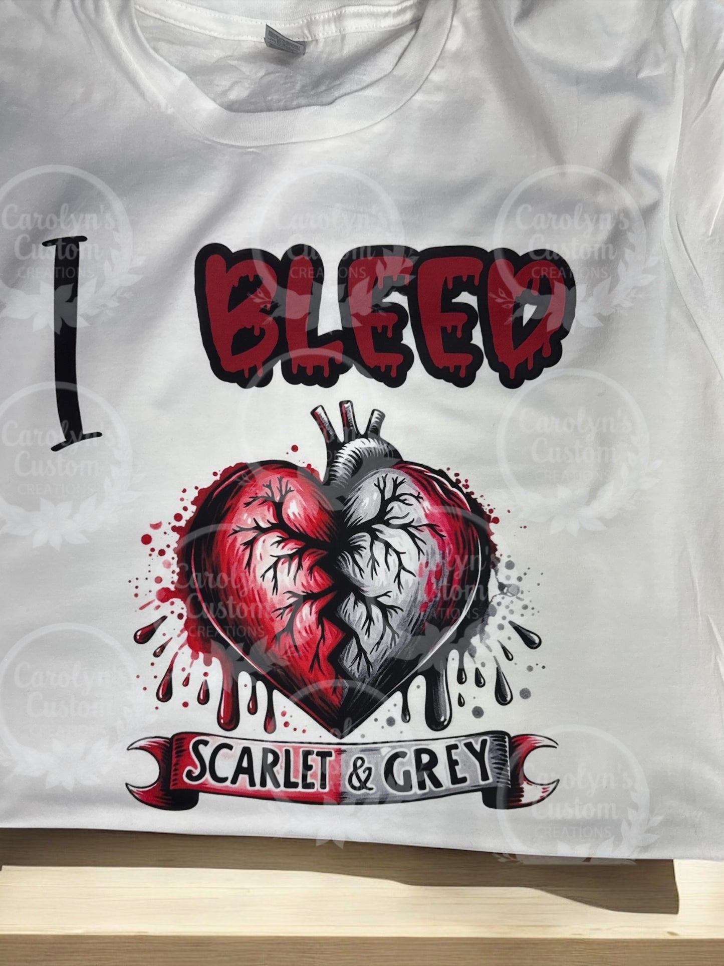 I bleed scarlet and grey t shirt
