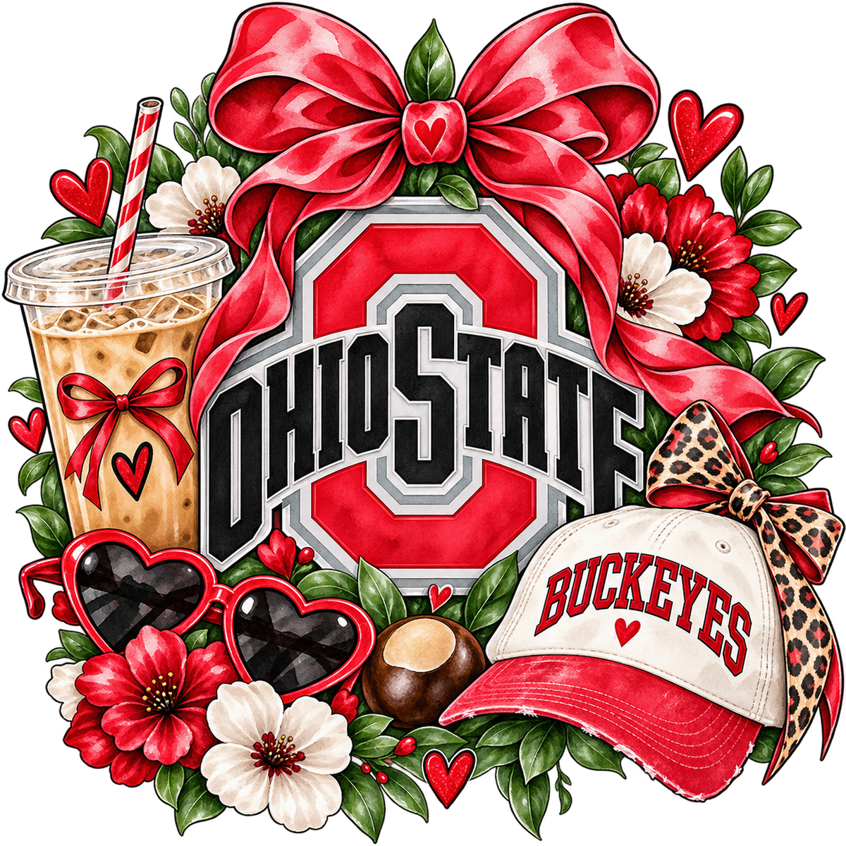 Boujie Ohio State 12x12 DTF Transfer