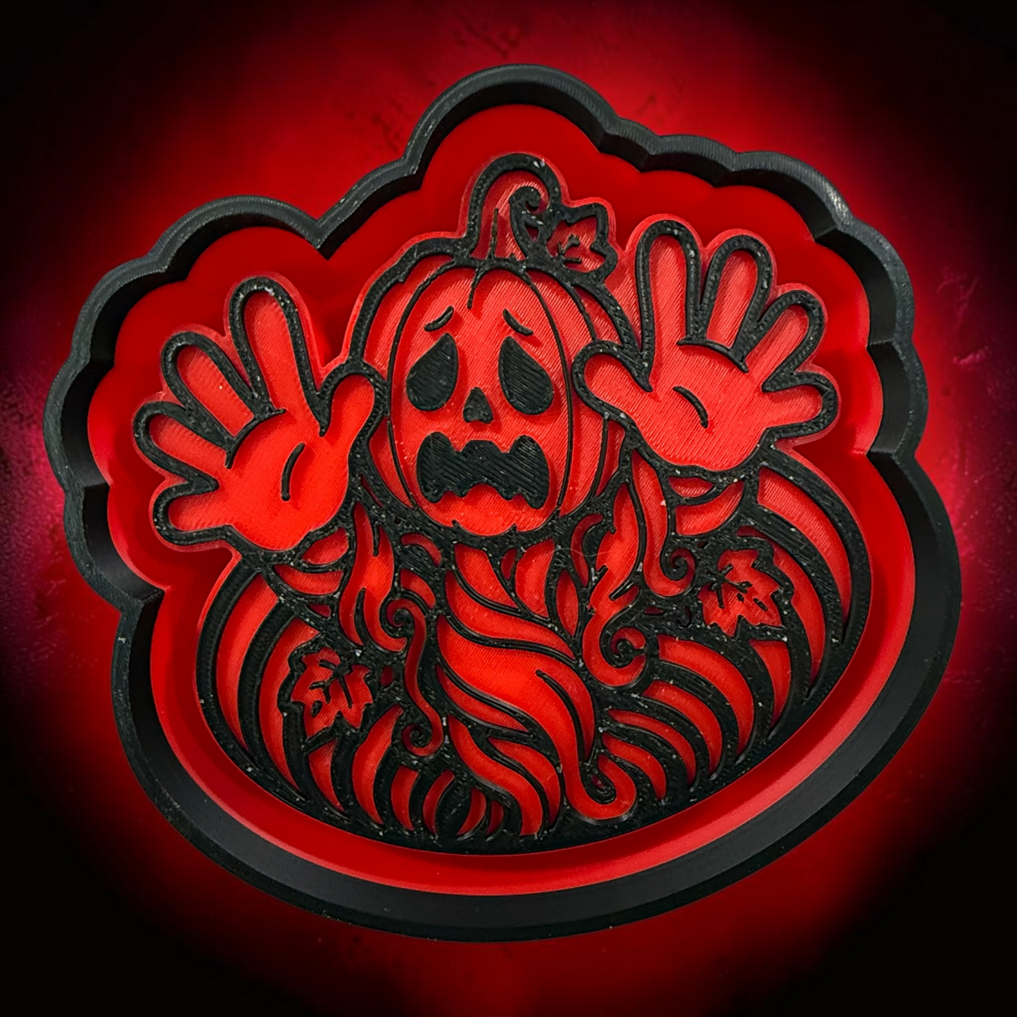 Pumpkin man falling into the abyss